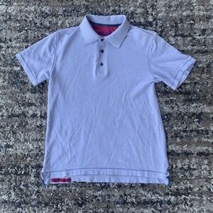 Robert Graham Mens Small Short Sleeve Beige Polo Shirt